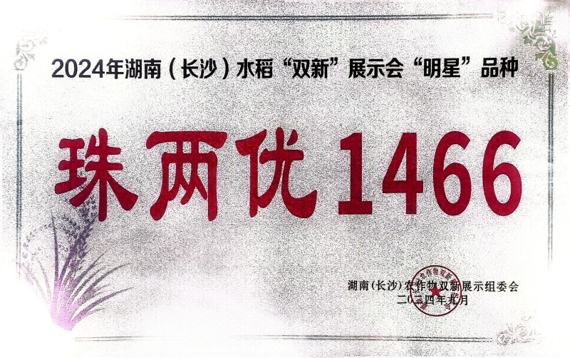 湖南(长沙)水稻“双新”展示会“明星”品种珠两优1466